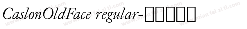 CaslonOldFace regular字体转换